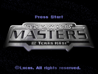 Star Wars Masters Of Teras Kasi title screen for Playstation